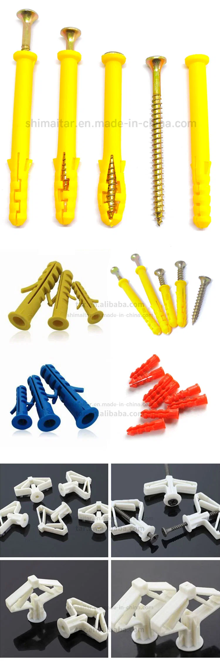 Expansion Screw Nylon Anchor with Stainless Steel Screw